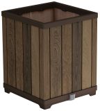 Virágcserép DECO SQUARE TALL WALNUT