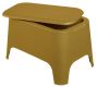 PETRA Műanyag asztal + doboz okkersárga