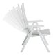 Kerti dönthető szék BASIC PLUS fehér/világosszürke