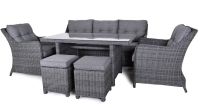 ROJAPLAST Kerti rattan bútor készlet SAN DIEGO antracit