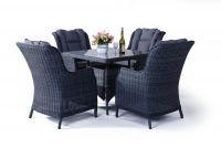 ROJAPLAST Kerti rattan bútor készlet REGINA antracit