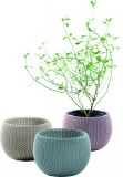 Kerti virágcserép COZIES TRIO 3 db - rattan