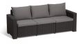 Allibert Kerti rattan bútor készlet CALIFORNIA 3 Antracit