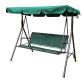 Kerti hintaszék 170×110 fém zöld 3 fő részére tetővel