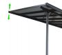 ROJAPLAST Kerti pergola szürke polikarbonát 314 x 305 cm