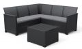 Keter Kerti rattan bútor készlet EMMA CORNER Grafit