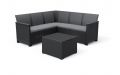 Keter Kerti rattan bútor készlet EMMA CORNER Grafit