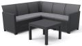 Allibert Kert kanapé CLAIRE 5 SEAT CORNER szett grafit