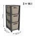 ROTHO Brisen komód 3 x 16 l antracit/cappuccino