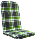 SUN GARDEN Párna magas székre kockás zöld