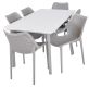 ITALIA DINING Műanyag asztal világos szürke