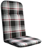 SUN GARDEN Párna magas székre SCALA kockás szürke